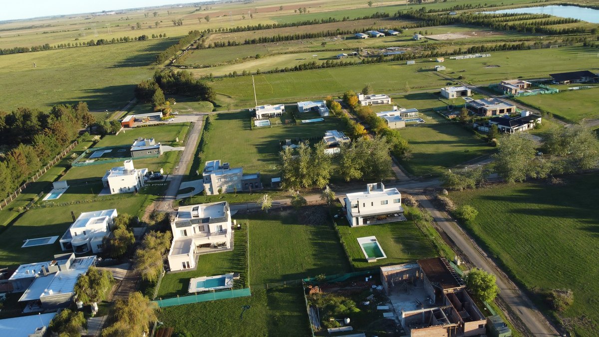 Vista aérea de las casas del barrio